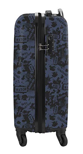 Trolley Cabina 20'' Maleta Safta con Ruedas y Candado de Seguridad de Nerf, Azul Marino, 345x200x550mm