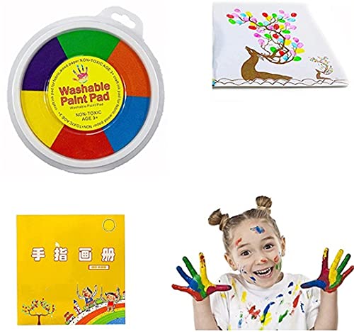 TTCPUYSA Funny Finger Painting Kit, Kids Washable Finger Paint Set, for Kids Early Learning Toy (6 Color)