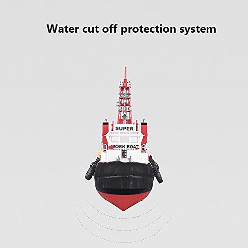UJIKHSD 2.4G Bote De Rescate Inalámbrico con Rociador De Agua Barco RC Eléctrico Colección De Yates RC Adornos Barco De Bomberos 10KM / H por Hora Verano Juguetes Acuáticos Al Aire Libre Regalos