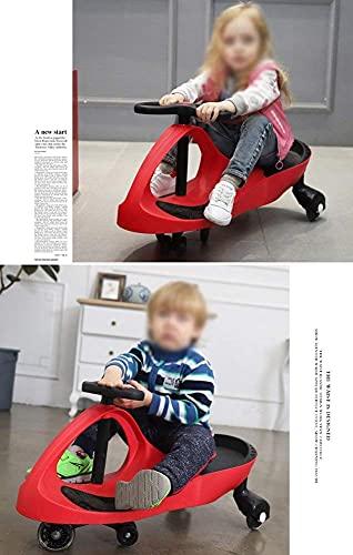 UKUOFL Baby Trike Niños Twist Car 1-3-6 años Niños Niñas Niño Bebé Rueda Universal Swing Slippery Scooter Silent Kids Shake Balance (Color: Morado) s para 1-3 años Happy House