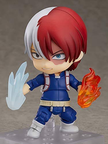 UN-BRAND Personajes de anime japoneses Shoto Todoroki Q Versión Nendoroid Figura de acción PVC Accionable Estatua Modelo 10cm