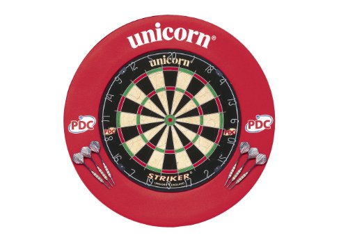 Unicorn Striker Surround - Diana de dardos, color negro/blanco/rojo/verde