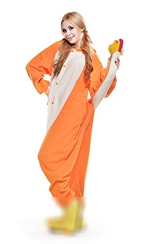 Unisex Adulto Pijamas Cosplay Disfraces Halloween Animal Pijamas Invierno Mono (M, Charmander)