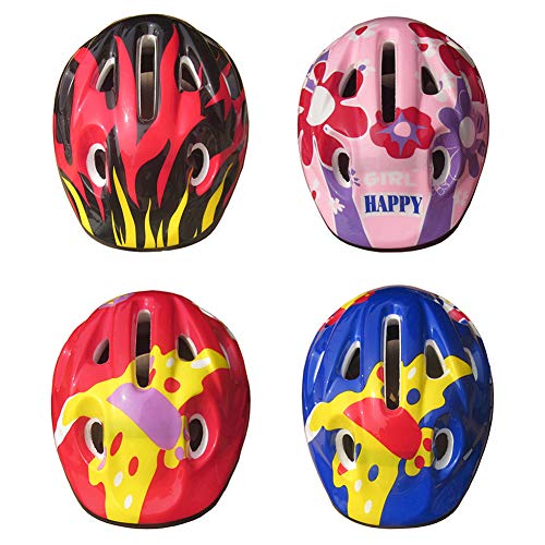 Uticon - Juego de 7 almohadillas protectoras para patines de bicicleta, coderas y palmas, kit de protección para niñas, niños, deportes al aire libre, color rosa