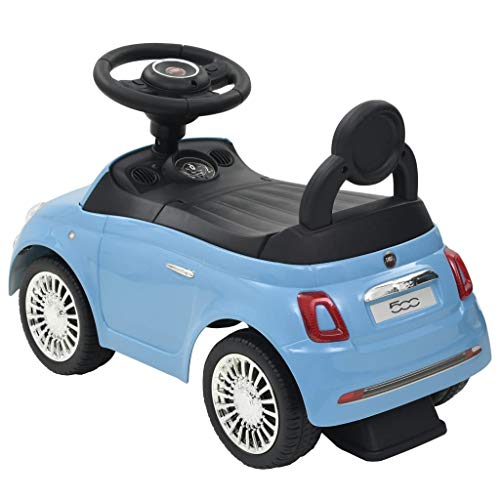 vidaXL Coche Correpasillos Azul Vehículo Auto Carrito Juguete Juego Infantil