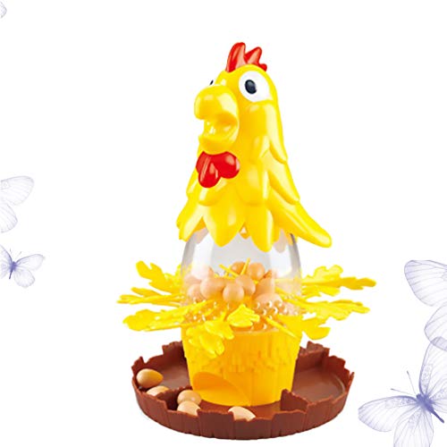 VILLCASE Huevo de Gallina de Juguete de Plástico Crazy Pollito Que Pone Huevos Muñeca Divertida Juguete de La Loteria Dibujar Lotes Gallo Juego de Mesa para Niños Y Niñas Niños