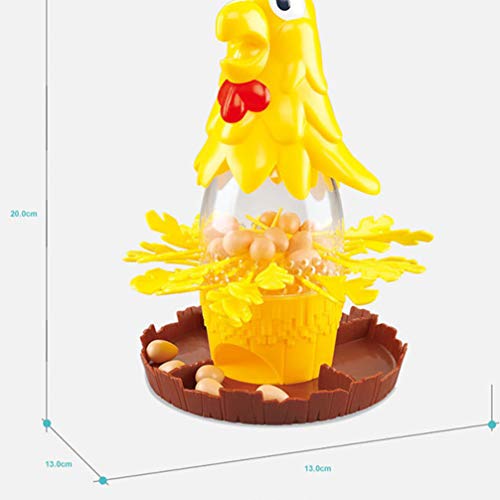 VILLCASE Huevo de Gallina de Juguete de Plástico Crazy Pollito Que Pone Huevos Muñeca Divertida Juguete de La Loteria Dibujar Lotes Gallo Juego de Mesa para Niños Y Niñas Niños