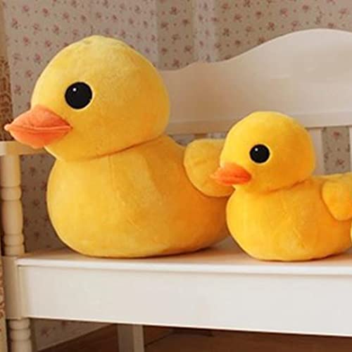 wangshang Cojín de peluche amarillo de pato con forma de pato de peluche suave de algodón de polipropileno, cojín de peluche para niños
