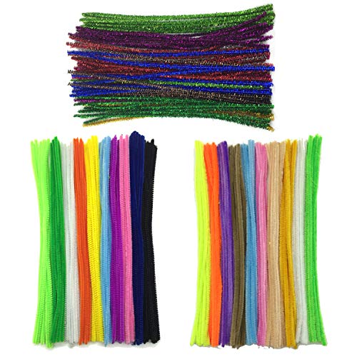 Wartoon Pipe Cleaners Crafts Set, Limpiadores de Pipa Chenilla Stem y Pompoms con Googly Wiggle Eyes y Craft Sticks para Craft DIY Art Supplies, 900 Piezas