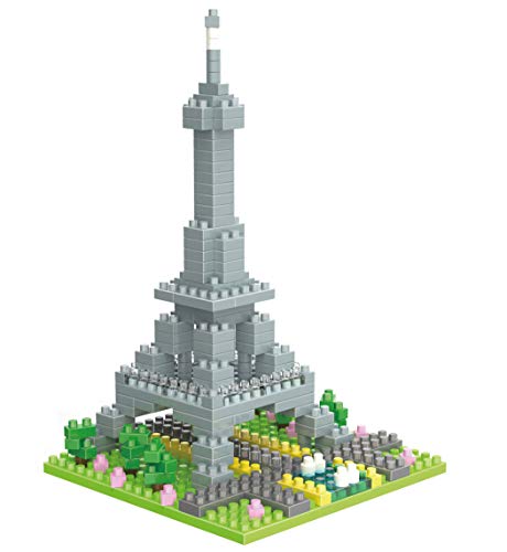 Wise Hawk Torre Eiffel de París. Modelo de Arquitectura para armar con nanobloques