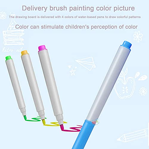 wuxafe Light Box, Tablero De Dibujo Led, Pizarra De Dibujo Magnética con Luces Led, Pizarra para Niños con Marco De Fotos De Color Efectos De Luces