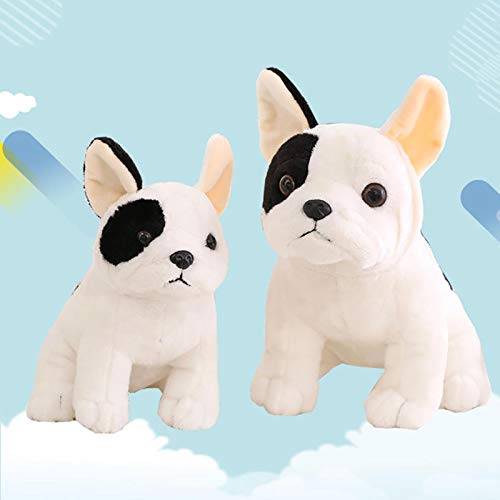 WWWL Peluche Precioso Lindo Sentado Bulldog muñeca Felpa Relleno abrazado Tirar Almohada Juguete Foto Props Mascota Sombras Perro para niños Regalo 27cm