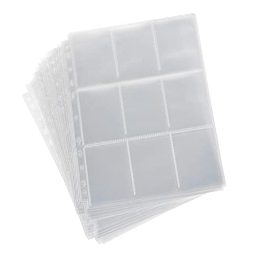 WYDMBH Album Fotos 1 0pcs Transparent Wallets Album Pages Collection 90 Pockets Trading Tarjetas de Juego Mangas Almacenamiento 11-Anillo Cartas de Carpetas Álbum de Fotos (Color : A)