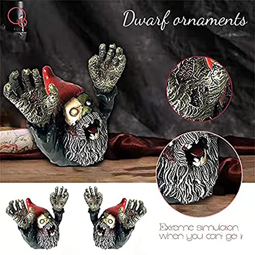 XIABAOBAO Estatuas de jardín Halloween Pascua Pascua Media Cuerpo Aumento Mano Zombie Decoraciones Resina Zombie Horror GNOME Dwarf Figura Estatua Halloween Prop Esculturas Jardinería DIY