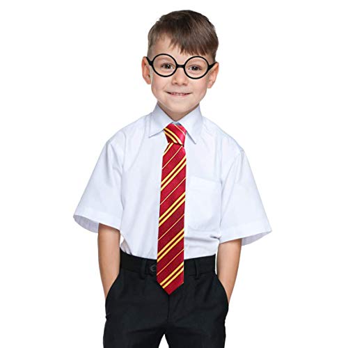 Xrten Disfraz de Corbata para Niños, Disfraz de Harry Potter para Niño, Accesorios de Halloween Cosplay Novedosas Gafas y Corbata, Accesorios para Graduación