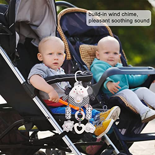 yahede Juguetes para Asientos de Coche para bebés Colgantes Juguetes para bebés Juguetes de Peluche con Actividad en sonajero para Colgar en Juguetes de educación temprana para niños bebés recién