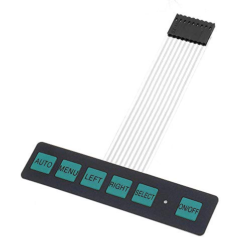 YEZIB Accesorios electrónicos de Bricolaje, Pantalla Panel de Control de Membrana conmutador de Matriz botón del Teclado 6 Botón con 3pcs Light