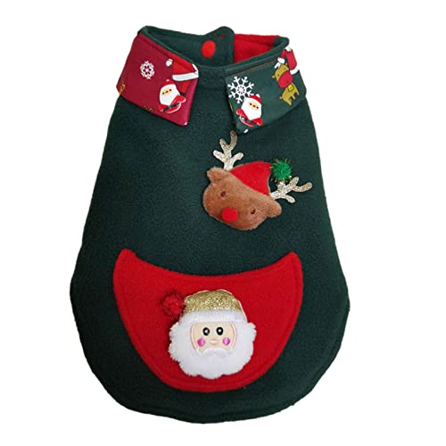 YHSW Mascota Navidad Ropa de otoño e Invierno,Mascota Disfraces Divertidos para Perros,Juego rol Disfraz Perro Abrigo Papá Noel Perros pequeños medianos Gatos （XS-XXL）