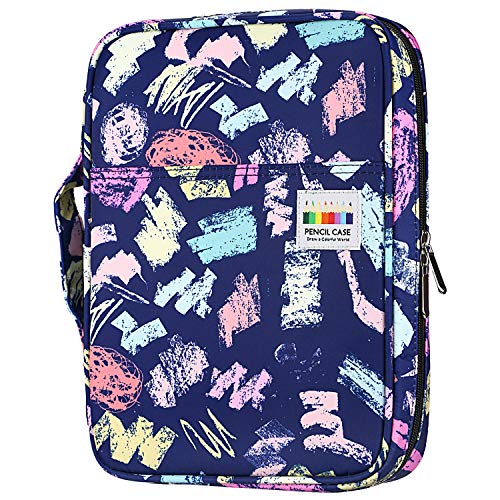 YOUSHARES 166 slots caja de lápices de colores, 110 ranuras gel plumas FO organizador de la caja para colorear, práctico soporte de lápiz de color multicapa 21