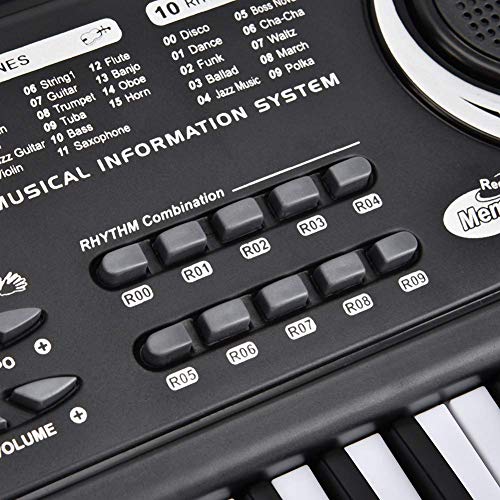 YOUTHINK - Teclado de piano para niños, piano para niños con micrófono, teclados electrónicos portátiles para principiantes, 61 teclas, juguetes musicales, pianos para niñas y niños de 3 a 8 años