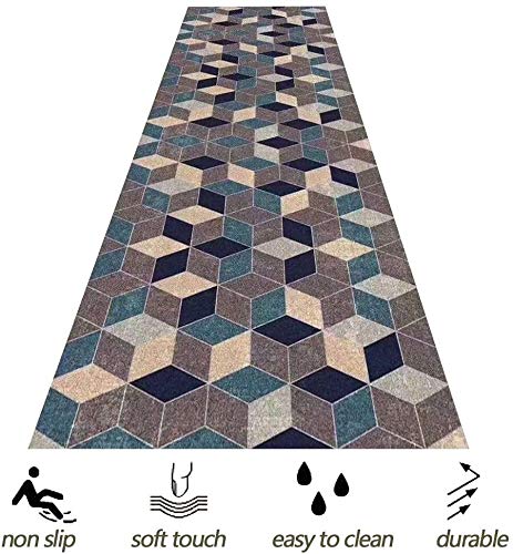 YUEDAI Cuadros Corredor Alfombra for Pasillo, Muy Larga Entrada Entrada de la Alfombra for la Cocina escaleras del Hotel, 70 cm / 80 cm / 90 cm de Ancho (Color : Multi-Colored, Size : 140x300cm)