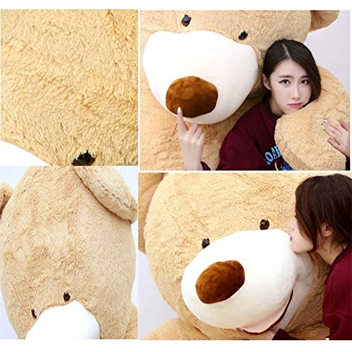 yukeren Almohada De Abrazo De Oso, Grandes Juguetes De Peluche, Oso De Peluche Gigante, Día De San Valentín Regalo De Cumpleaños De Navidad (Color : Beige, Size : 2m)