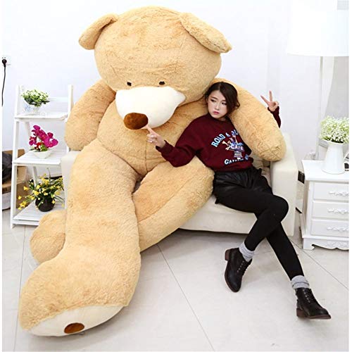 yukeren Almohada De Abrazo De Oso, Grandes Juguetes De Peluche, Oso De Peluche Gigante, Día De San Valentín Regalo De Cumpleaños De Navidad (Color : Beige, Size : 2m)