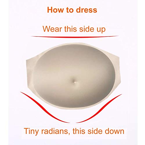 ZAYZ Transpirable Realista Panza Estera de Esponja Vientre de Embarazo Falso para Props Parodia Traje de Cosplay Sin Cinturón (Color : Black, Size : 1-5 Months)