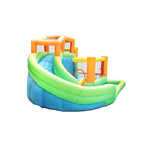 ZGYZ Castillos hinchables con tobogán Castillo Inflable Parque Infantil para niños Equipo de Juego al Aire Libre Pequeño trampolín Combinación de tobogán Castillo Hinchable Inflable, tobogán de Agua