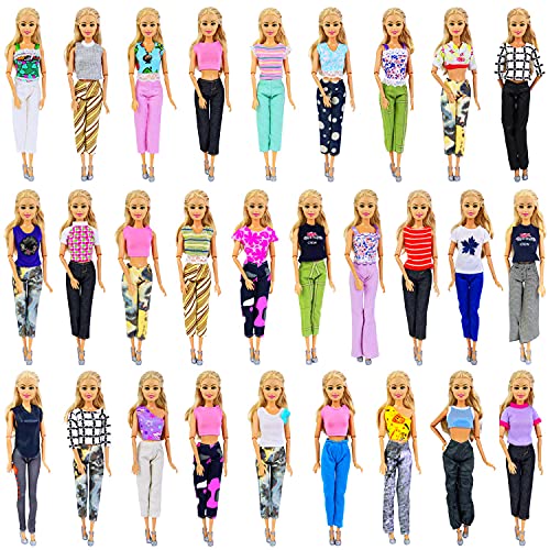 ZITA ELEMENT 10 Piezas Ropa y Zapatos para Muñeca - Muñecas Trajes Accesorios Disfraz 5 Piezas Ropa para 11,5 Pulgadas Fashionista Hecha a Mano y 5 Pares de Zapatos Regalo de Niña