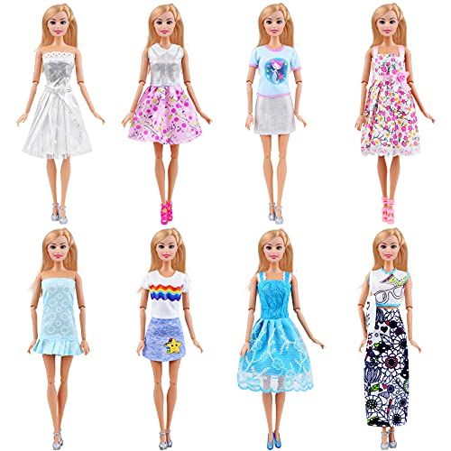 ZITA ELEMENT 10 Piezas Ropa y Zapatos para Muñeca - Muñecas Trajes Accesorios Disfraz 5 Piezas Ropa para 11,5 Pulgadas Fashionista Hecha a Mano y 5 Pares de Zapatos Regalo de Niña