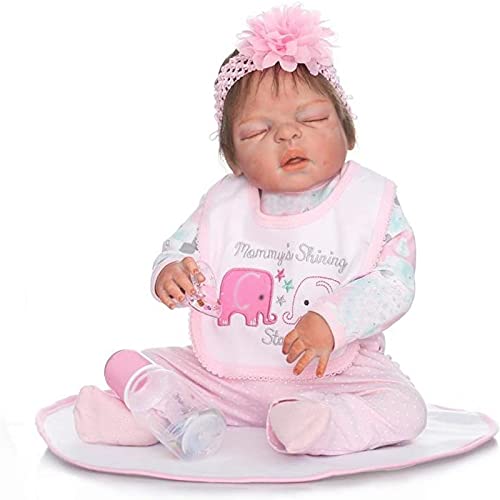 ZIYIUI Muñecas Reborn 23 Pulgadas 57cm Bebe Reborn muñecas Reborn Silicona Blanda Bebe Reborn niña Bebe Reborn Realista Cumpleaños Regalo