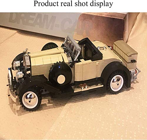 ZT De los niños de los bloques huecos, Aristocrática coche ideal clásico del coche, DIY 3D Puzzle Juego puzzle, muy restaurado interior, la puerta se puede abrir, Regalo de cumpleaños for niños (810 p
