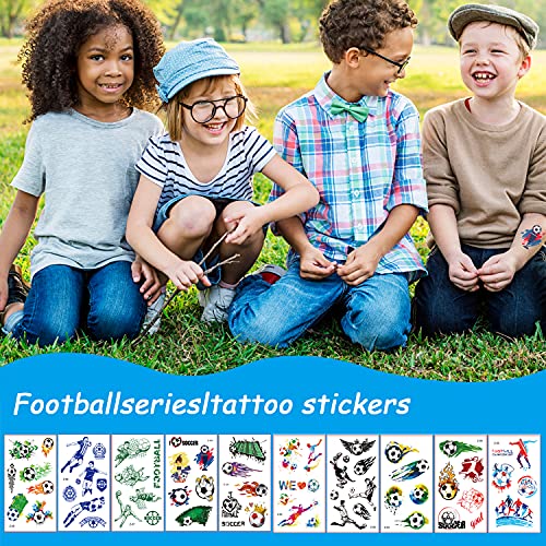 20 HojasTatuajes Temporales para Niños,Tatuajes de Fútbol,Tatuajes Temporales Pegatinas,Calcomanias para Niños,Tatuajes para Niños,para Tatoos Regalo de Decor Fiesta