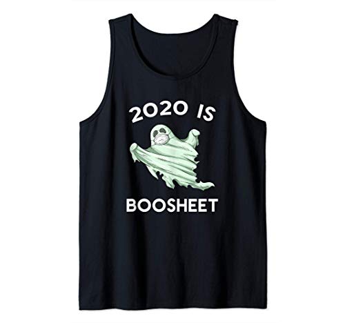 2020 is Boo Sheet Halloween Ghost Mask Camiseta sin Mangas