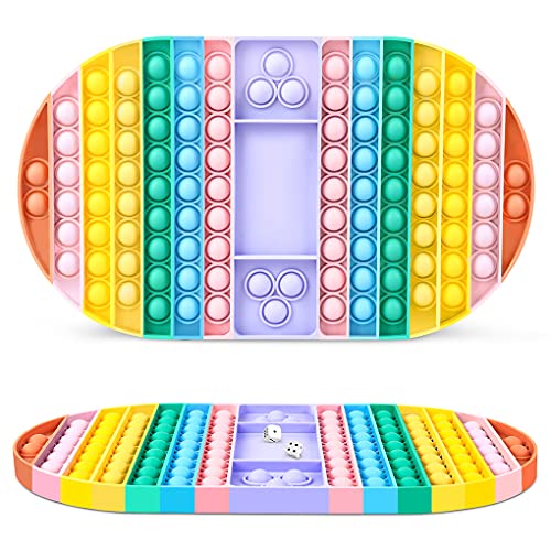 23GUANYI Big Size Push Game Fidget Toy, Pop It Sensory Toys, Rainbow Chess Board Push Bubble Popper Fidget, Fidgets Juguetes Sensoriales Alivio del Estrés Juego