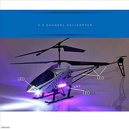 3.5CH Hobbyist Grade RC Helicopter Large 2.4GHz Airplane Model Toys LED Helicopter Wireless Remote Control Aircraft Fall-Resistant Helicopter Gyro Best Xmas Gift for Kids (2 Batteries)
