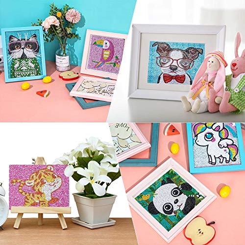 6 piezas 5D pintura de diamante para niños kit de pintura de gemas de cristal fácil pintura arte arte conjunto para el hogar 5D taladro completo