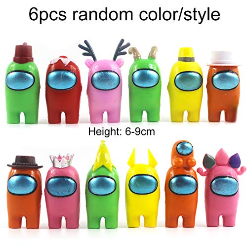 6 piezas Entre nosotros llavero ZSWQ- entre nosotros, figura de juego, juego de llaves de figura de juego, muñeca de personaje de hombre lobo con llavero regalo de lobo lindo regalo para niños