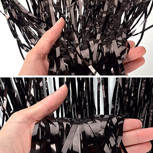 AIBAOBAO 5 Pcs Cortina metálica, metálica de hojalata flecos, cortina brillante para cumpleaños, boda decoracion, fiesta de bebé, eventos bricolaje ventana/fotomatón festival navidad