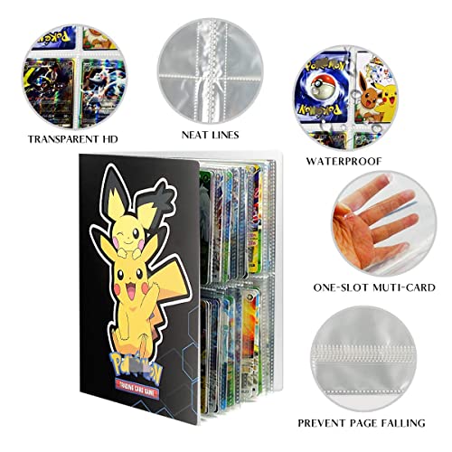 Álbum de recortes compatible con tarjetas de Pokemon, álbum de recortes grande, álbum de tarjetas, álbum de recortes, 30 páginas, 240 tarjetas de capacidad