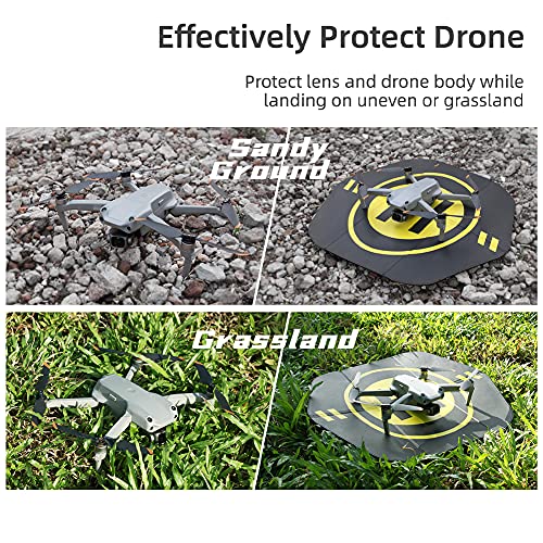 ALEOHALTER Almohadilla de aterrizaje para drones, plegable hexagonal de 21.65 x 19.69 pulgadas de ancho x 19.69 pulgadas de ancho impermeable de doble propósito, para la mayoría de drones