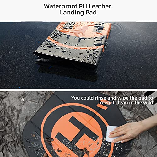 ALEOHALTER Almohadilla de aterrizaje para drones, plegable hexagonal de 21.65 x 19.69 pulgadas de ancho x 19.69 pulgadas de ancho impermeable de doble propósito, para la mayoría de drones