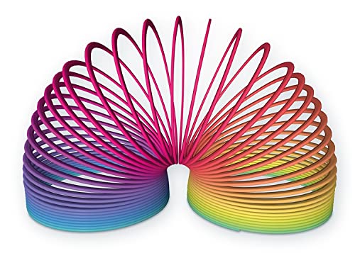 alldoro-Flexi Rainbow Spring Espiral, diámetro Aprox. Alfombra de 7,4 cm para escaleras en Colores del Arco Iris, con Plumas mágicas, para niños a Partir de 3 años, Arcoiris (Manfred Roser 60336)