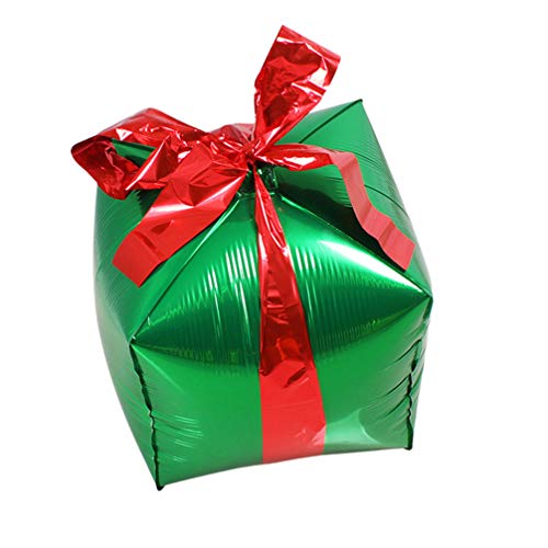 Amosfun Globos de fiesta de Navidad creativos caja de regalo globos de forma para Año Nuevo, cumpleaños, boda, fiesta, decoración, tamaño grande, 10 unidades