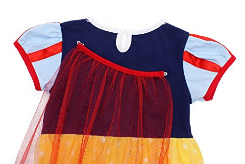 AmzBarley Disfraz Vestido Princesa Blancanieves Niña Tutu Ceremonia,Traje Niña,Disfraz Infantil Fiesta Carnaval Cosplay Halloween con Accesorios, 5-6 Años
