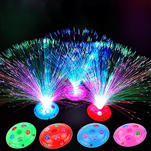 Aoaoy Fiesta de vacaciones decoración del hogar LED colorido fibra óptica linterna atmósfera decoración lámpara para sala de estar baño bar