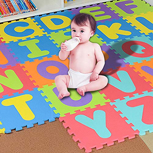 arthomer Abecedario Número Puzle Rompecabezas Alfombra Letras Esponja Suelo 36pcs Alfombra Juegos para Niños Niños por Wedding Decor
