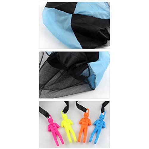 Asotagi Juego de paracaídas de 4 piezas para hombre, vuelo libre de enredos, juguete creativo multicolor para niños y niñas, niños y adultos