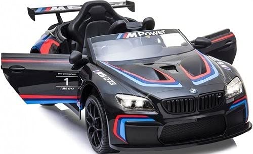 ATAA B-M-W M6 GT3 - Negro - Coche eléctrico para niños con batería 12v y Mando para Padres con Licencia Oficial